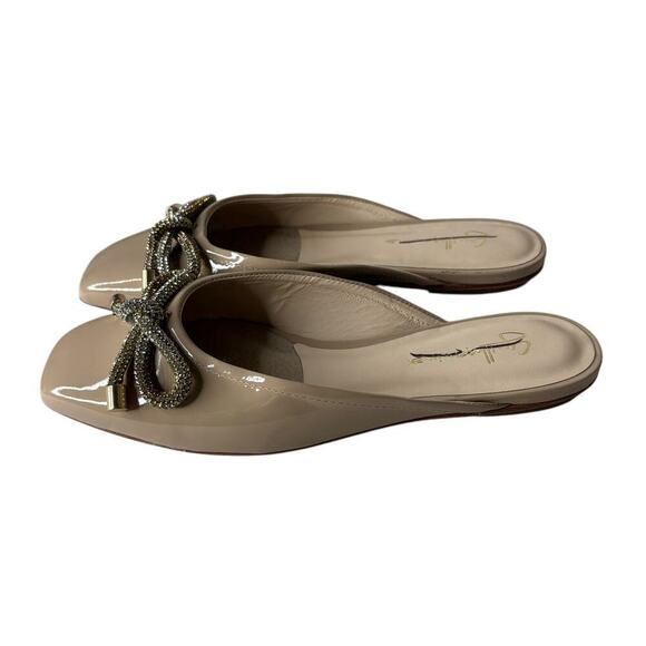 Anthropologie Guilhermina Ballet Flat Mule Beige Size 6 - Picture 4 of 5
